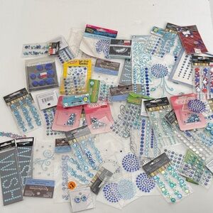 Recollections Blue acrylic rhinestone Embellishment most new some partial